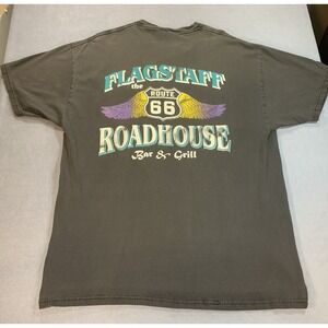 Route 66 Flagstaff Roadhouse T Shirt Black XL Graphic Vintage 90s